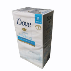 6 PCS Dove Gentle Exfoliating Bar Soap 106g