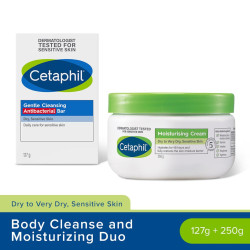 Cetaphil Moisturizing Cream 250g + Free Antibacterial Bar 127gm